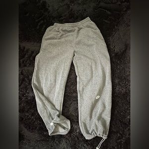 Dark gray fuzzy sweatpants